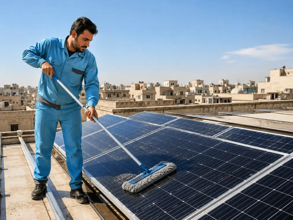 تمیز کردن پنل خورشیدی